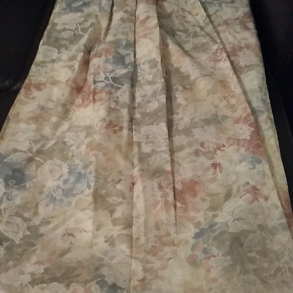 Jcpenney Classic Traditions Pinch Pleated Curtains 2 Panels Floral Print 24x82 - Picture 1 of 8